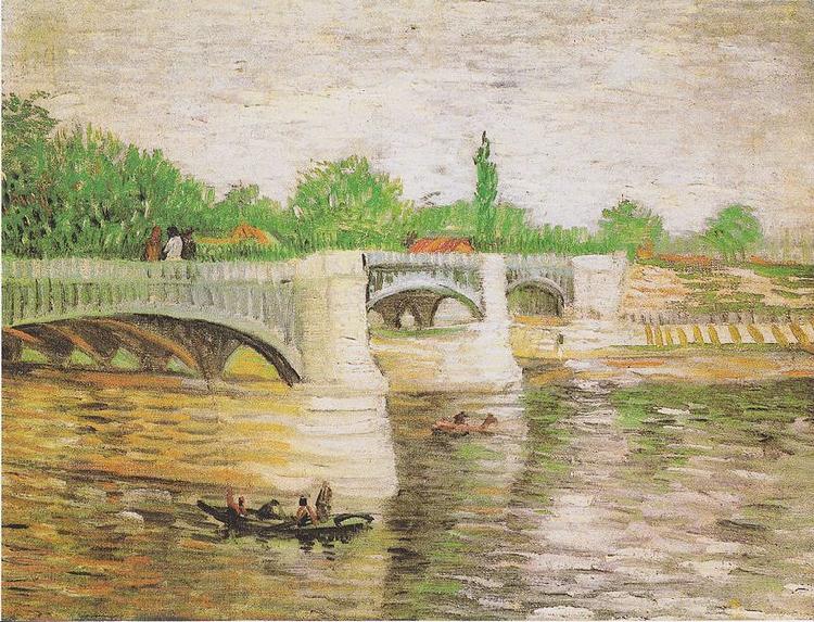 Vincent Van Gogh Die Seine with Pont de la Grande Jatte France oil painting art
